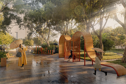 Благоустройство сквера им. В. М. Приёмыхова и улицы 50 лет Октября (от Амурской до Горького)